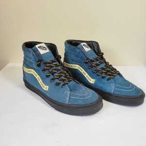 Vans x Parks Project Sk8-Hi Blue Suede High Top Sneakers Mens 8.5 Women 10